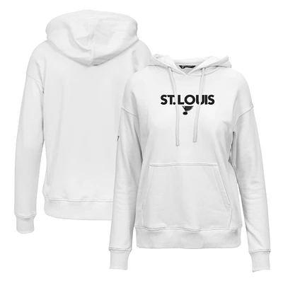 Women's Levelwear White St. Louis Blues Adorn City Capsule Pullover Hoodie