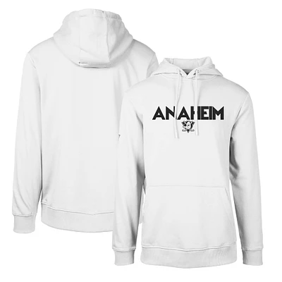 Men's Levelwear White Anaheim Ducks Podium City Capsule Pullover Hoodie