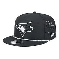 Men's New Era  Black Toronto Blue Jays Laser Cut 9FIFTY Snapback Hat