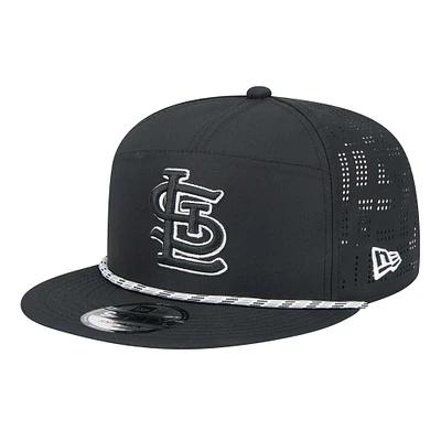 Men's New Era  Black St. Louis Cardinals Laser Cut 9FIFTY Snapback Hat