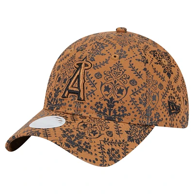 Women's New Era Brown Los Angeles Angels Vintage Deco 9TWENTY Adjustable Hat