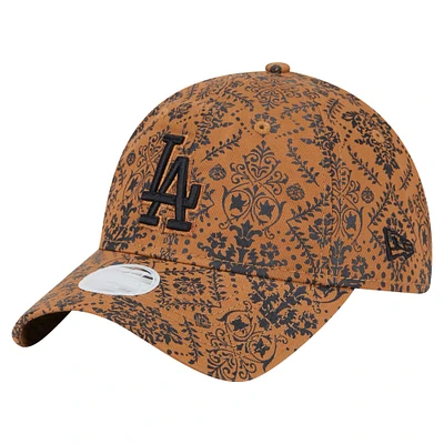 Women's New Era Brown Los Angeles Dodgers Vintage Deco 9TWENTY Adjustable Hat