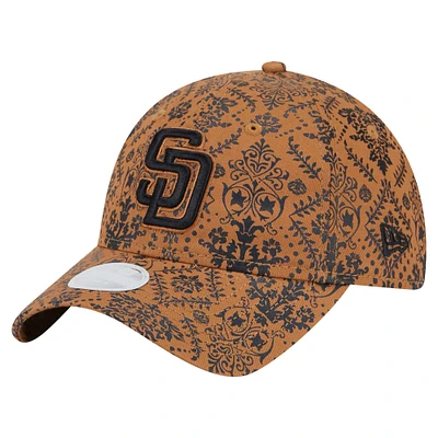 Women's New Era Brown San Diego Padres Vintage Deco 9TWENTY Adjustable Hat