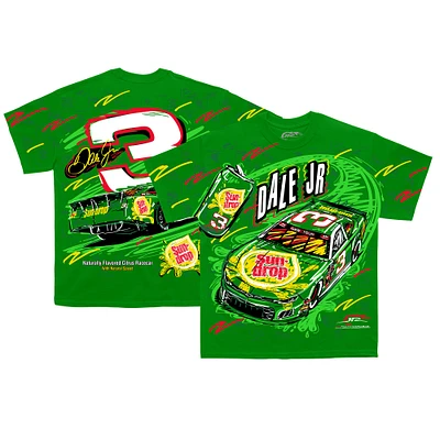 Men's JR Motorsports Official Team Apparel  Green Dale Earnhardt Jr. Sun Drop Total Print T-Shirt