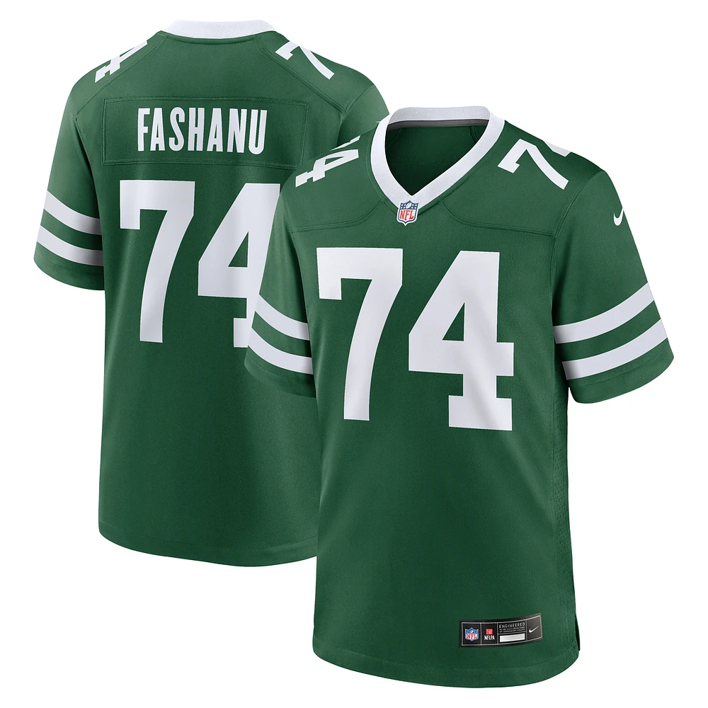 Men's Nike Olu Fashanu Gotham Green New York Jets Player Game Jersey