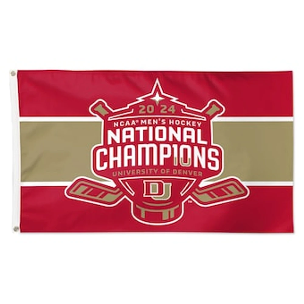 WinCraft  Denver Pioneers 2024 NCAA Men's Ice Hockey National Champions 3' x 5' One-Sided Deluxe Flag