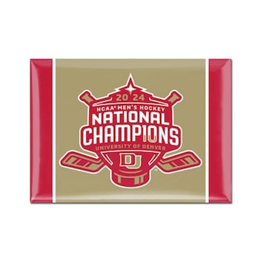 WinCraft  Denver Pioneers 2024 NCAA Men's Ice Hockey National Champions 2.5" x 3.5" Metal Fridge Magnet