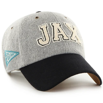 Unisex Stoney Clover Lane x '47 Gray/Black Jacksonville Jaguars Block Clean Up Adjustable Hat