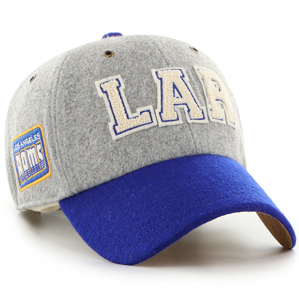 Unisex Stoney Clover Lane x '47 Gray/Royal Los Angeles Rams Block Clean Up Adjustable Hat