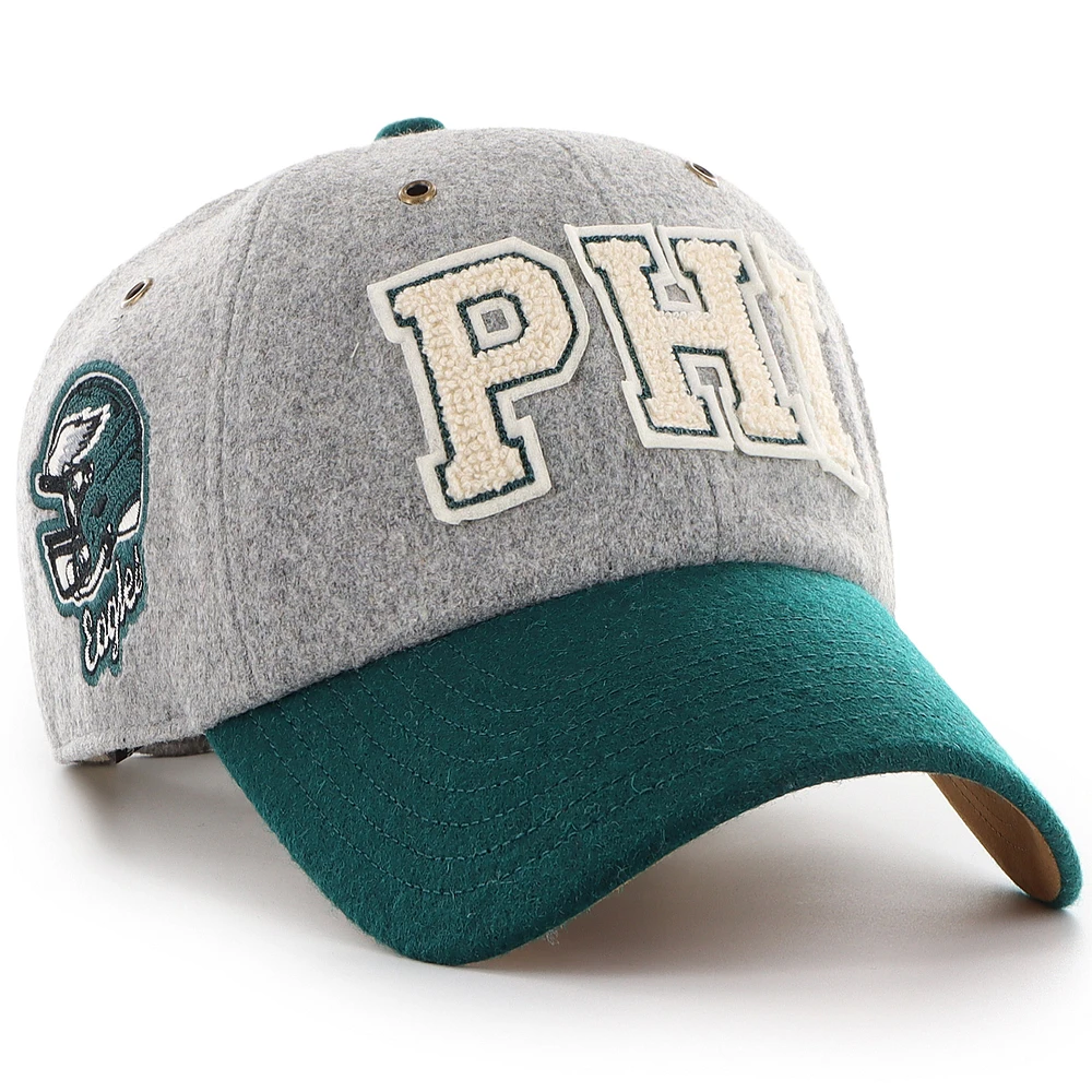 Unisex Stoney Clover Lane x '47 Gray/Green Philadelphia Eagles Block Clean Up Adjustable Hat