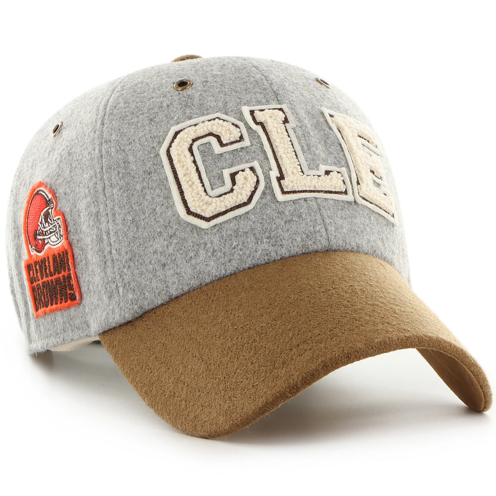 Unisex Stoney Clover Lane x '47 Gray/Brown Cleveland Browns Block Clean Up Adjustable Hat