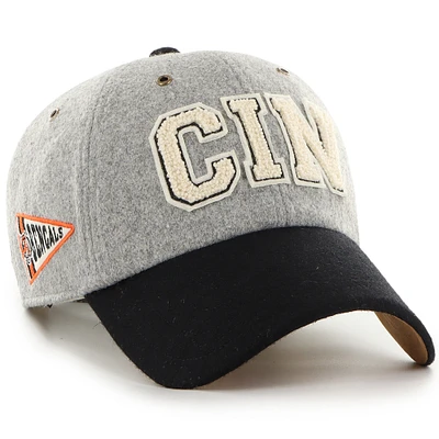 Unisex Stoney Clover Lane x '47 Gray/Black Cincinnati Bengals Block Clean Up Adjustable Hat