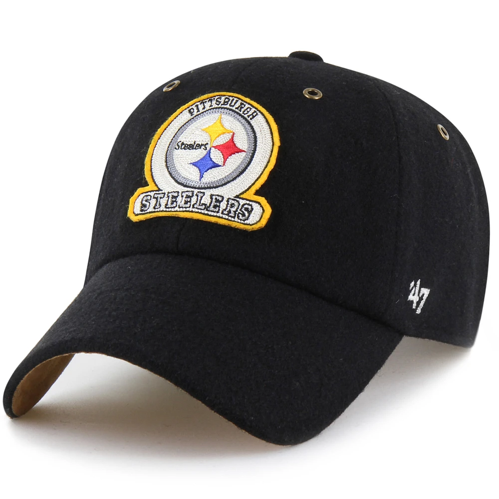 Unisex Stoney Clover Lane x '47 Black Pittsburgh Steelers Field Goal Clean Up Adjustable Hat