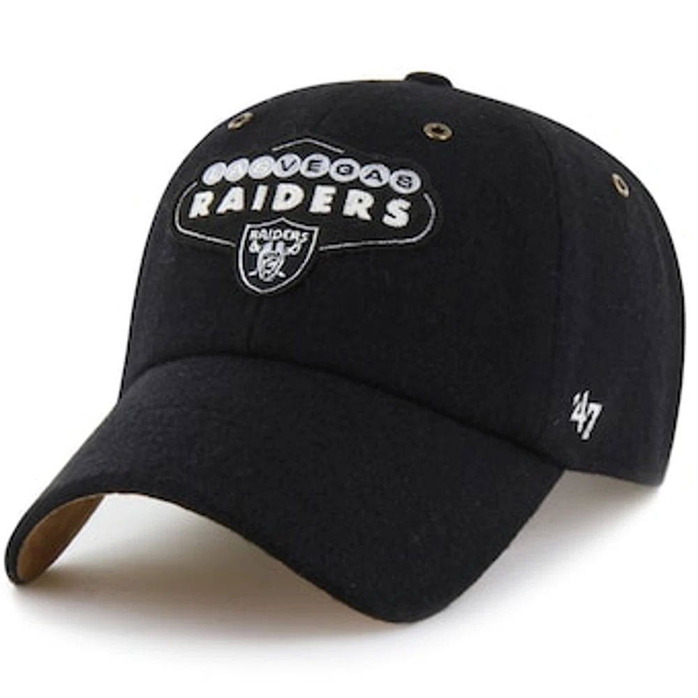 Unisex Stoney Clover Lane x '47 Black Las Vegas Raiders Field Goal Clean Up Adjustable Hat