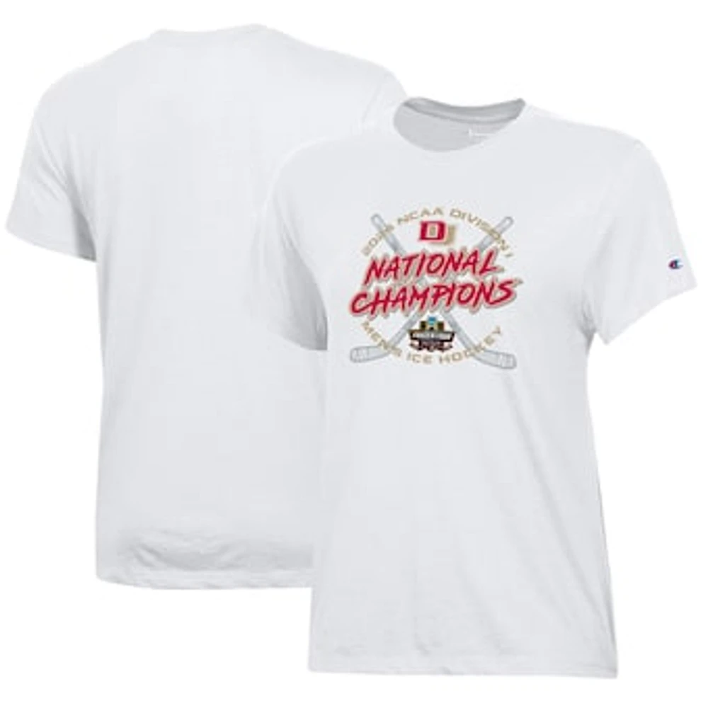 Women's Champion  White Denver Pioneers 2024 NCAA Men's Ice Hockey National Champions Locker Room T-Shirt