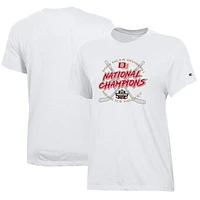 Women's Champion  White Denver Pioneers 2024 NCAA Men's Ice Hockey National Champions Locker Room T-Shirt