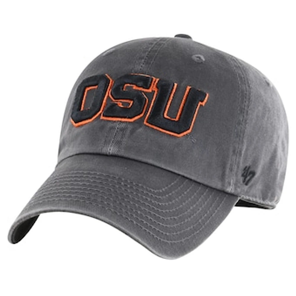 Men's '47 Charcoal Oregon State Beavers Clean Up Adjustable Hat