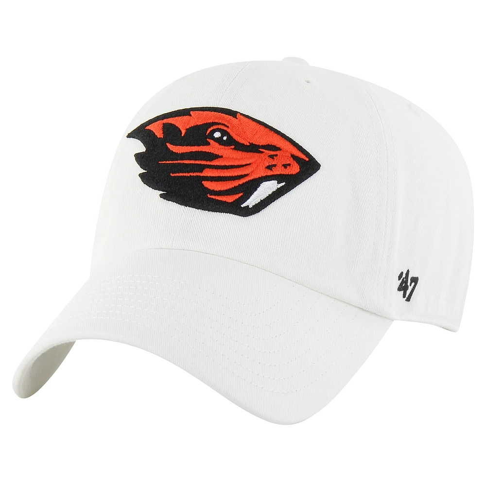 Men's '47 White Oregon State Beavers Clean Up Adjustable Hat