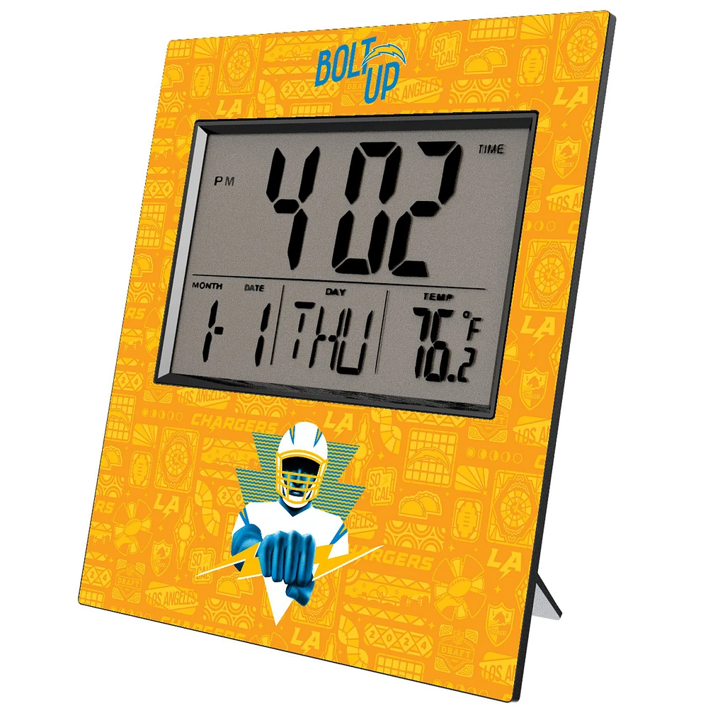 Los Angeles Chargers 2024 Illustrated Limited Edition Digital Desk/Wall Clock