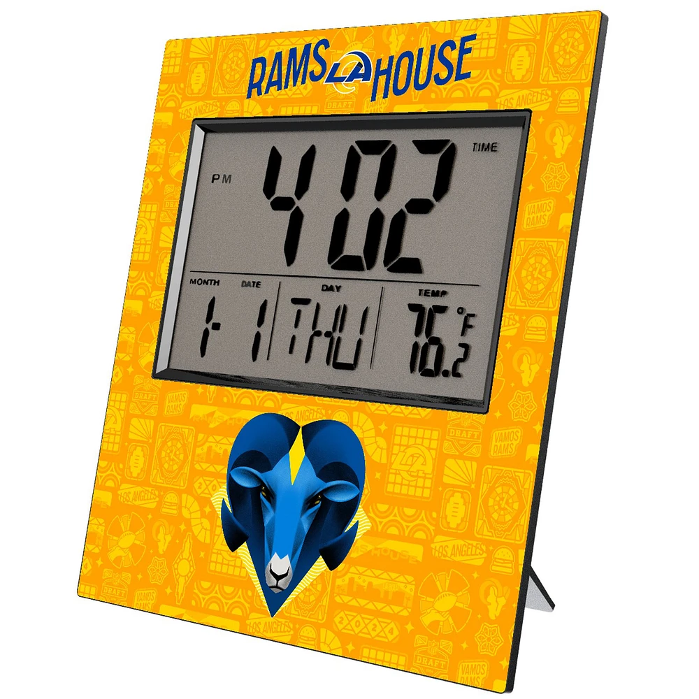 Los Angeles Rams 2024 Illustrated Limited Edition Digital Desk/Wall Clock