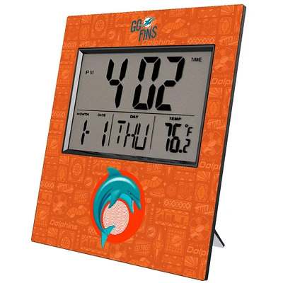Miami Dolphins 2024 Illustrated Limited Edition Digital Desk/Wall Clock