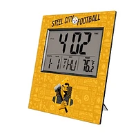 Pittsburgh Steelers 2024 Illustrated Limited Edition Digital Desk/Wall Clock