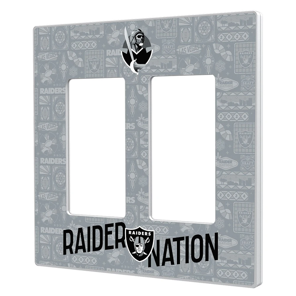 Las Vegas Raiders 2024 Illustrated Limited Edition Double Rocker Light Switch Plate