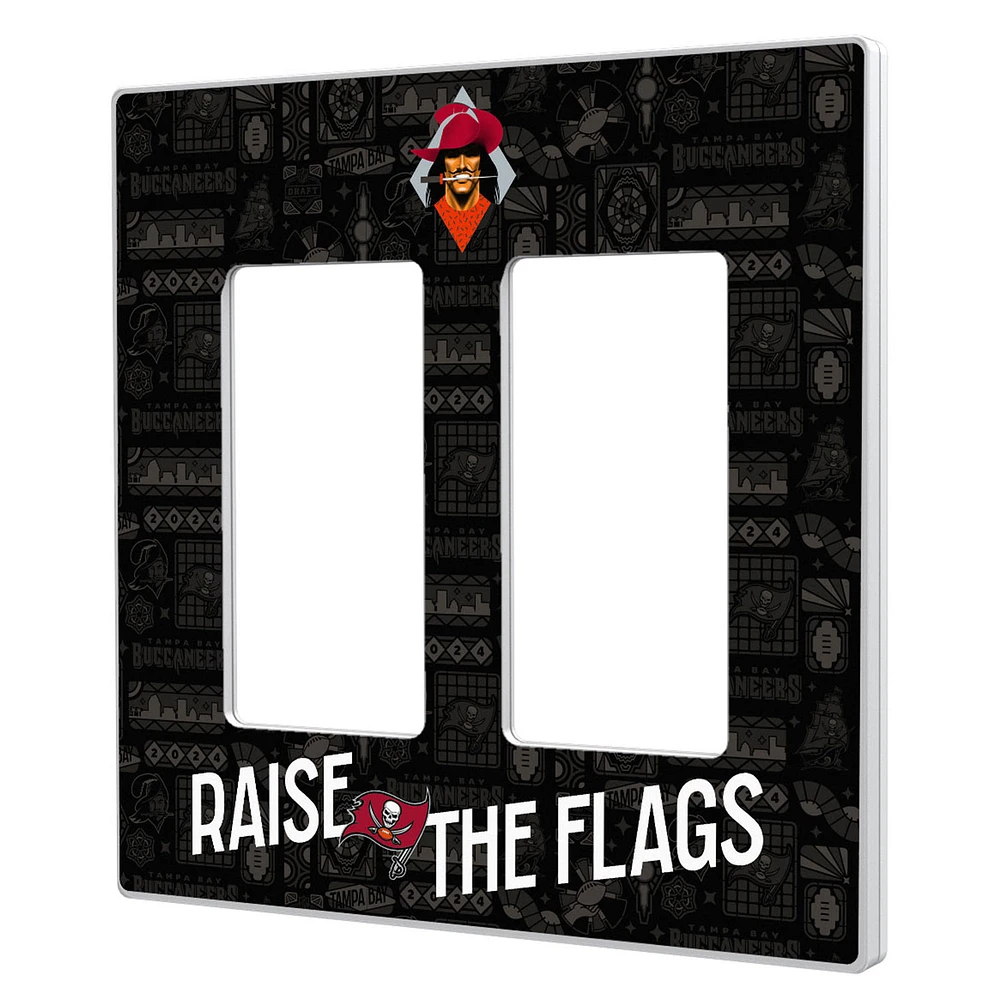 Tampa Bay Buccaneers 2024 Illustrated Limited Edition Double Rocker Light Switch Plate