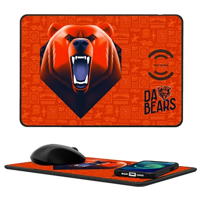 Chicago Bears 2024 Illustrated Limited Edition Wireless Charger and Mouse Pad