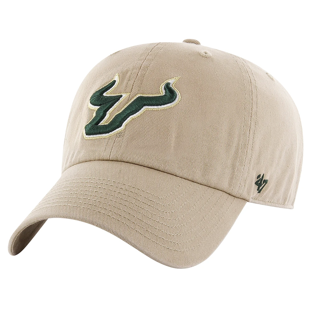 Men's '47 Khaki South Florida Bulls Clean Up Adjustable Hat