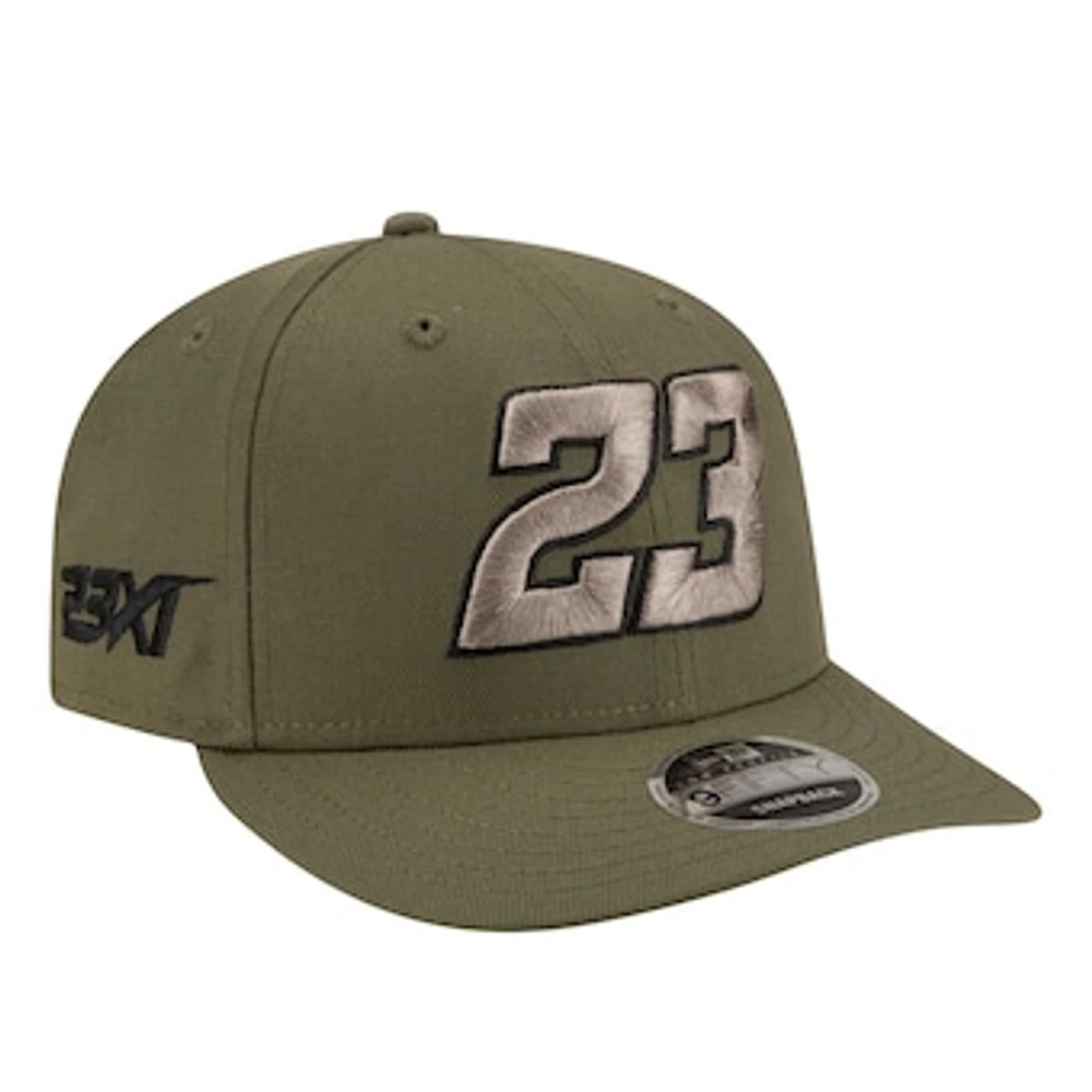 Men's New Era  Olive Bubba Wallace Low Profile 9FIFTY Adjustable Hat