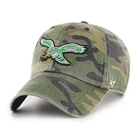 Men's '47 Camo Philadelphia Eagles Woodland Clean Up Adjustable Hat