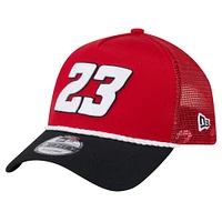 Men's New Era Red/Black Bubba Wallace Rope 9FORTY Trucker Snapback Hat