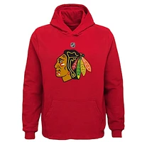 Youth Red Chicago Blackhawks Primary Logo Pullover Hoodie