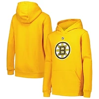 Youth Gold Boston Bruins Primary Logo Pullover Hoodie