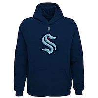 Youth Deep Sea Blue Seattle Kraken Primary Logo Pullover Hoodie