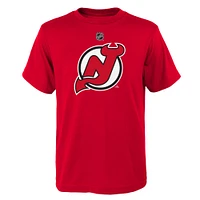 Youth Red New Jersey Devils Primary Logo T-Shirt