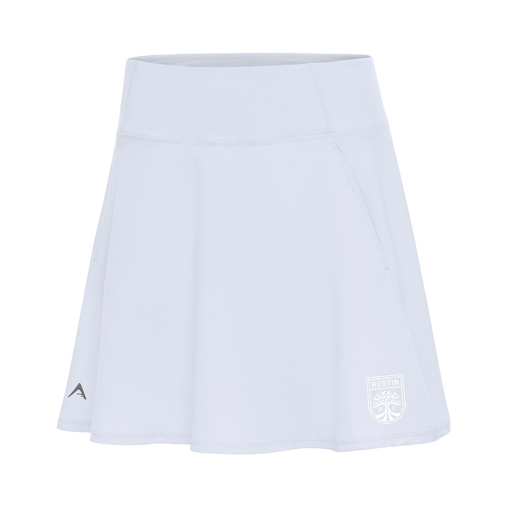 Women's Antigua White Austin FC Logo Chip Skort