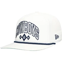 Men's New Era  White Dallas Cowboys Diamond Golfer Snapback Hat