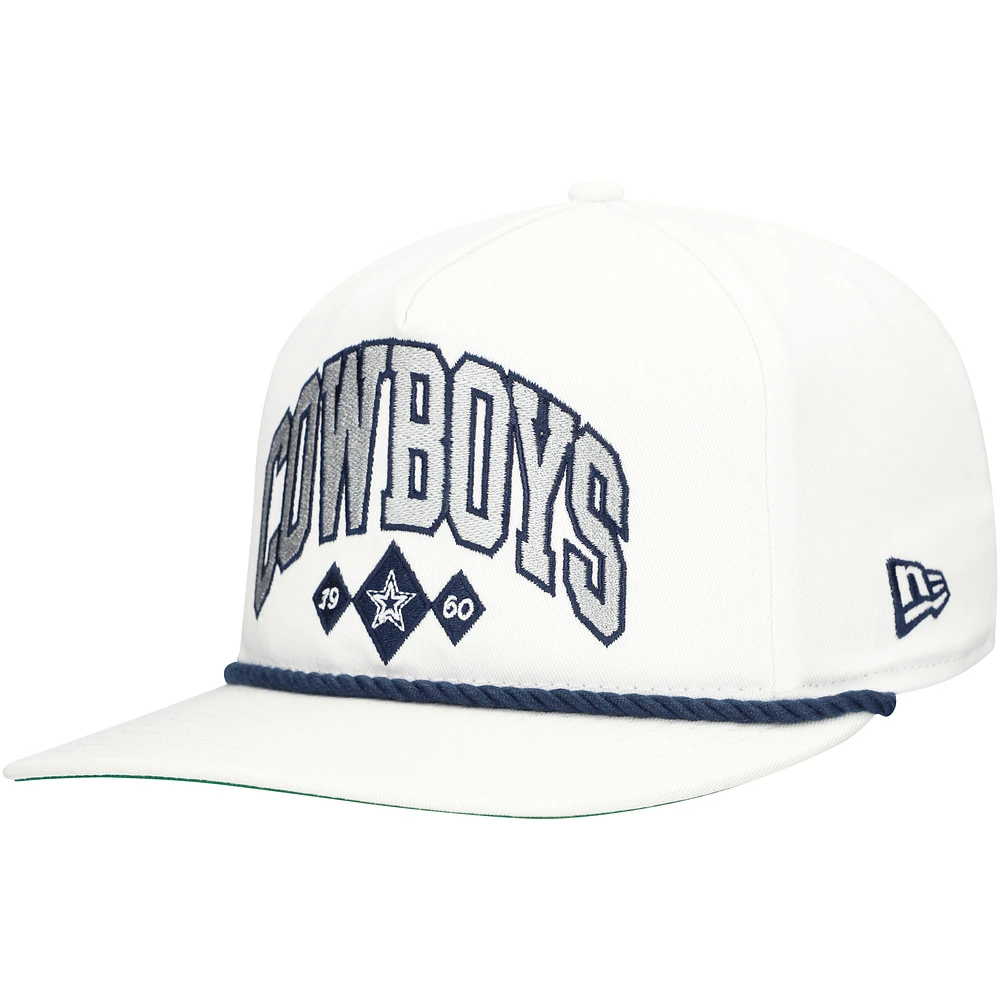 Men's New Era  White Dallas Cowboys Diamond Golfer Snapback Hat