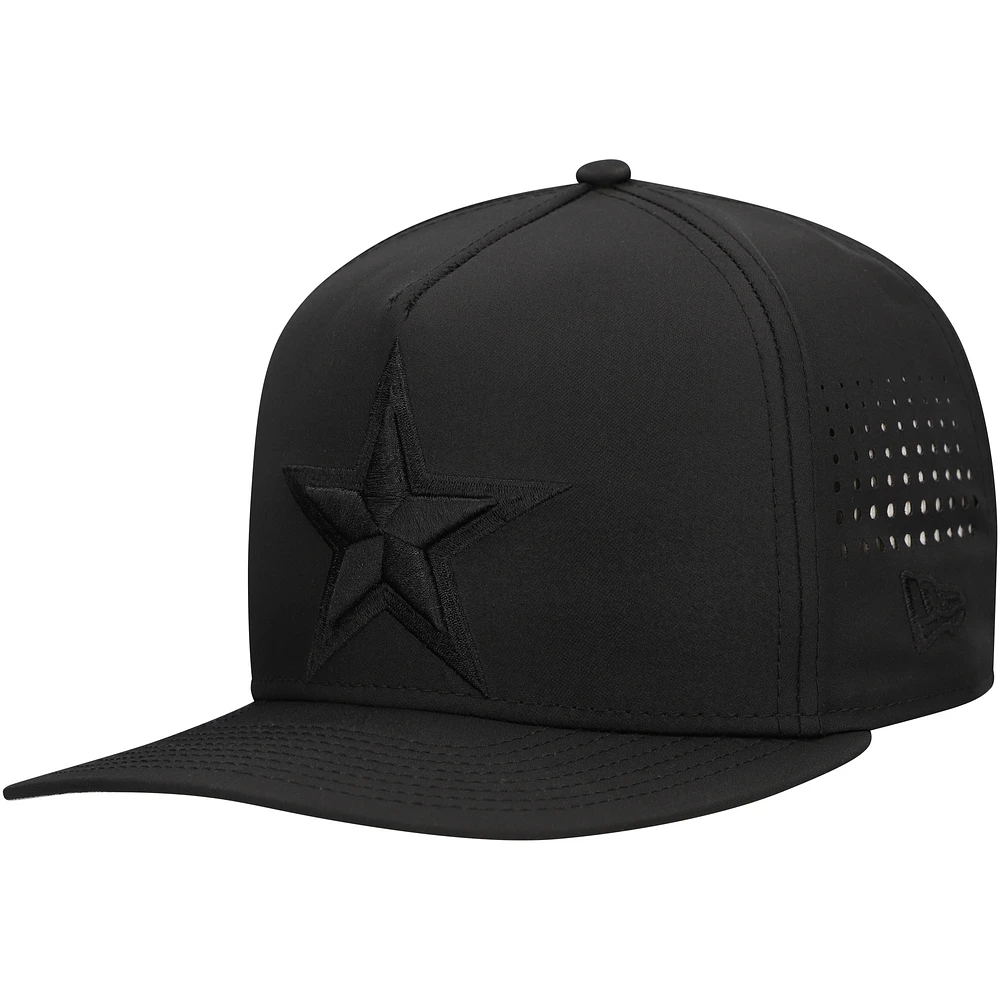 Men's New Era Black Dallas Cowboys Hydro A-Frame 9FIFTY Snapback Hat