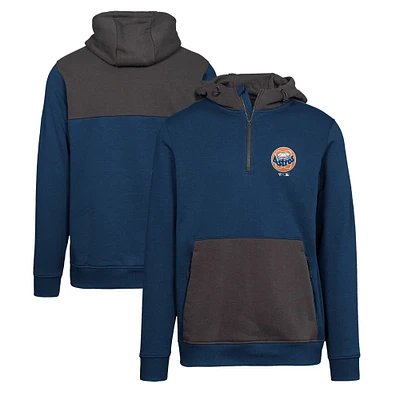 Men's Levelwear Navy Houston Astros Chicane Core Logo Quarter-Zip Pullover Hoodie