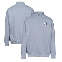 Men's Levelwear Gray Texas Rangers Murray Core Logo Quarter-Zip Pullover Top