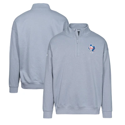 Men's Levelwear Gray Texas Rangers Murray Core Logo Quarter-Zip Pullover Top