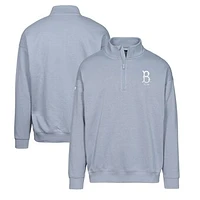 Men's Levelwear Gray Brooklyn Dodgers Murray Core Logo Quarter-Zip Pullover Top
