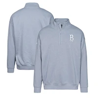 Men's Levelwear Gray Brooklyn Dodgers Murray Core Logo Quarter-Zip Pullover Top