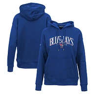 Women's Levelwear Royal Toronto Blue Jays Adorn Cooperstown Collection Retro Spellout Pullover Hoodie