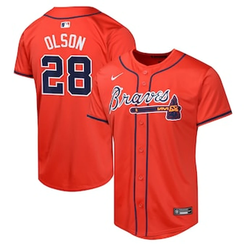 Youth Nike Matt Olson Red  Atlanta Braves Alternate Limited Player Jersey