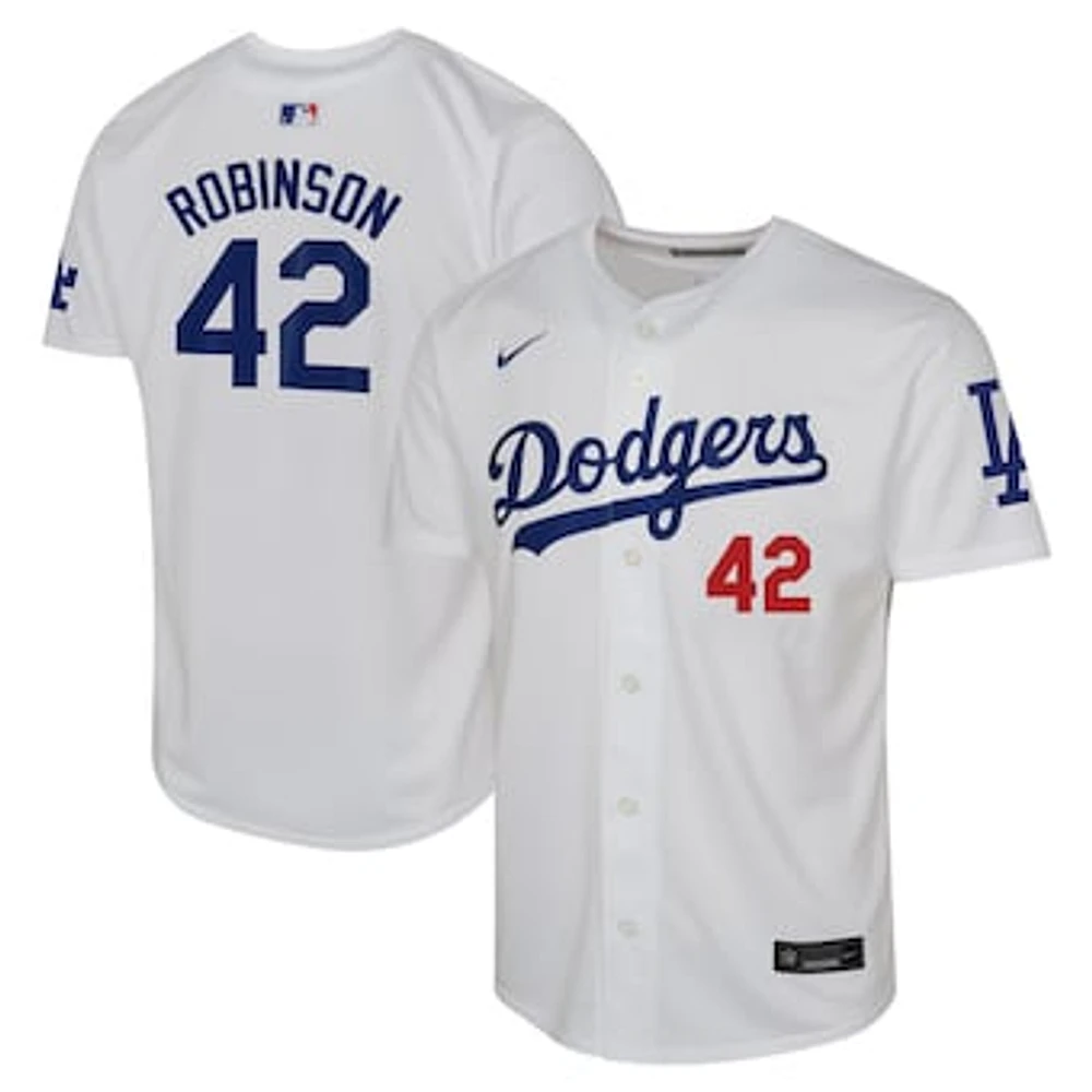 Youth Nike Jackie Robinson White Los Angeles Dodgers Throwback Cooperstown Collection Limited Jersey