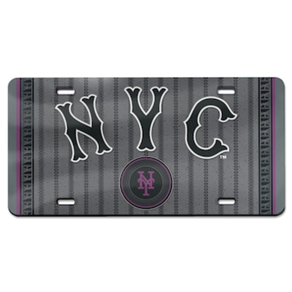 WinCraft New York Mets 2024 City Connect Laser Cut Acrylic License Plate